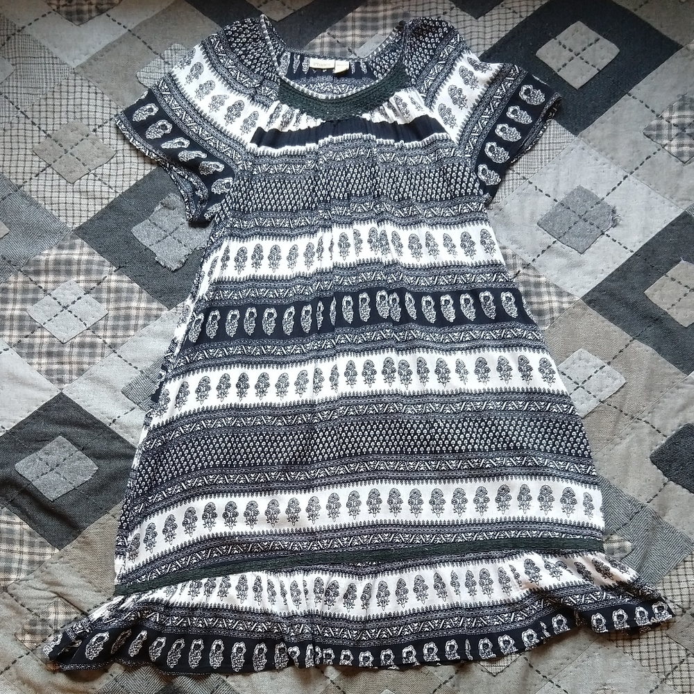 100% Cotton Maxi Flutter Sleeve Peasant Dress